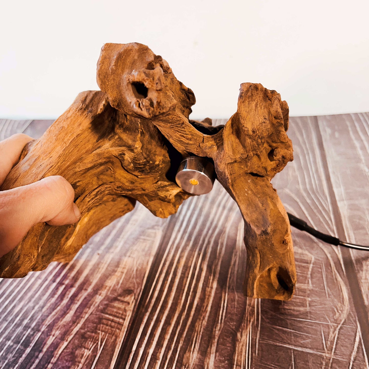 Driftwood Table Lamp,Wooden Night Lamp,Handcrafted Root Lamp