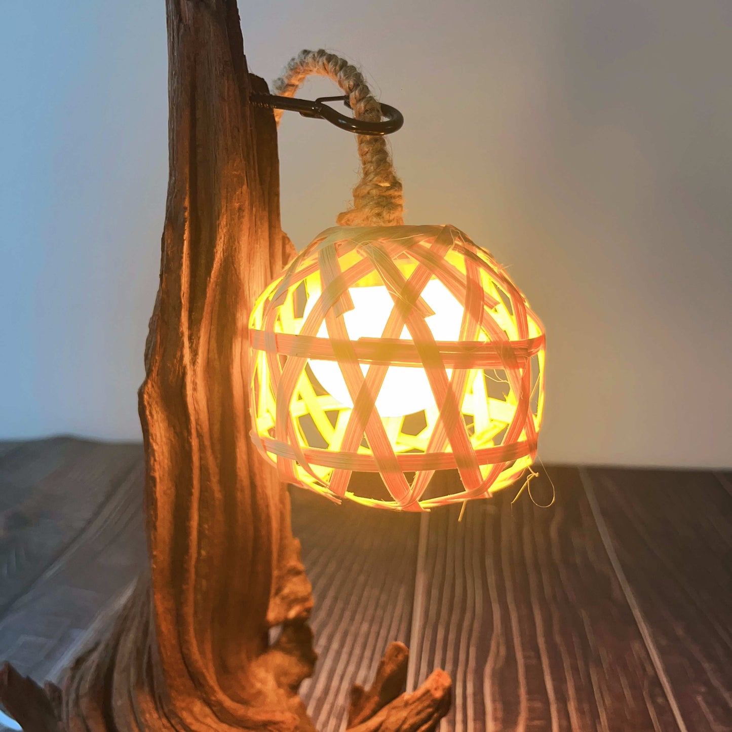Driftwood Table Lamp,Wooden Night Lamp,Handcrafted Root Lamp