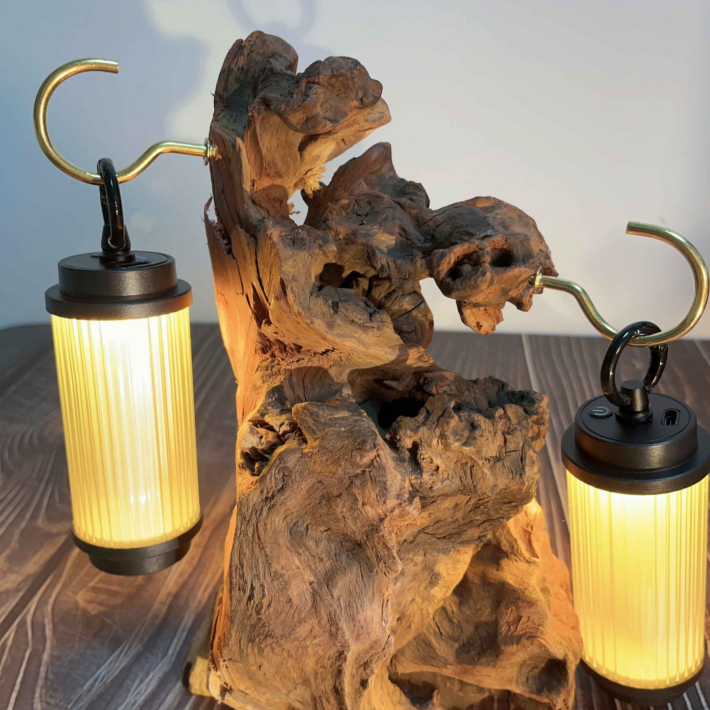 Driftwood Table Lamp,Wooden Night Lamp,Handcrafted Root Lamp