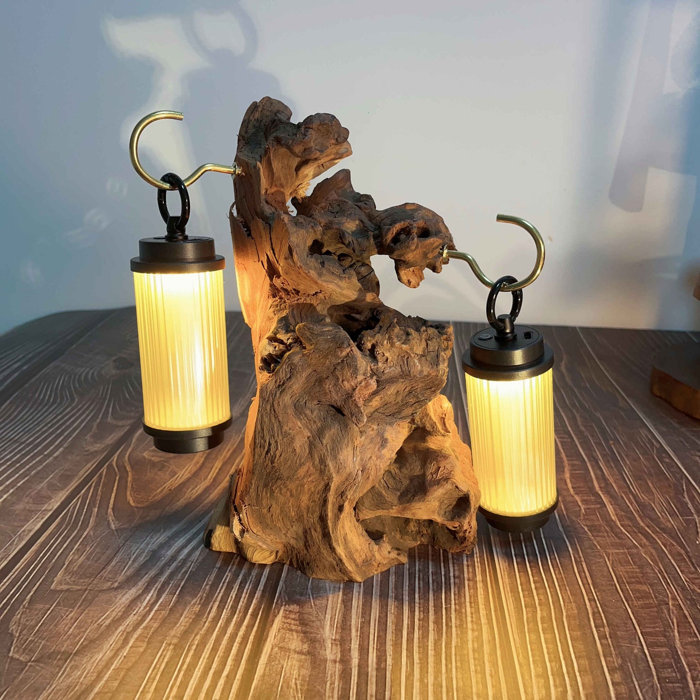 Driftwood Table Lamp,Wooden Night Lamp,Handcrafted Root Lamp