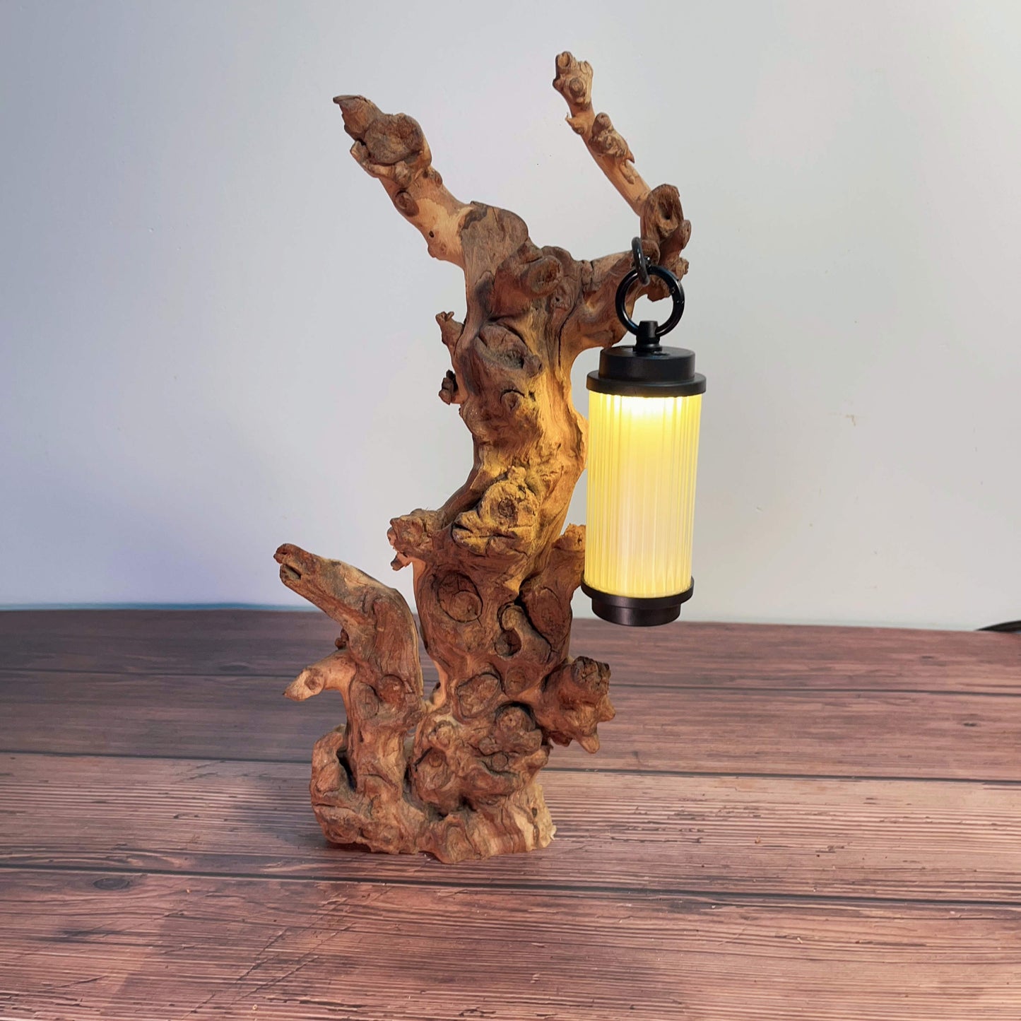Driftwood Table Lamp,Wooden Night Lamp,Handcrafted Root Lamp