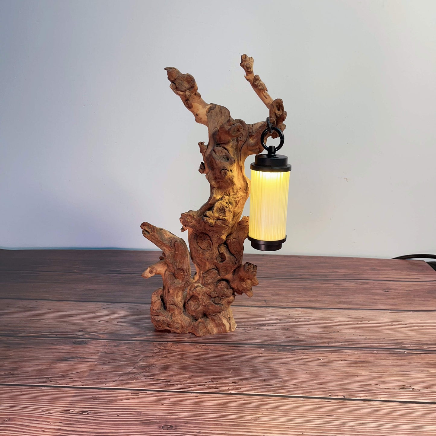 Driftwood Table Lamp,Wooden Night Lamp,Handcrafted Root Lamp