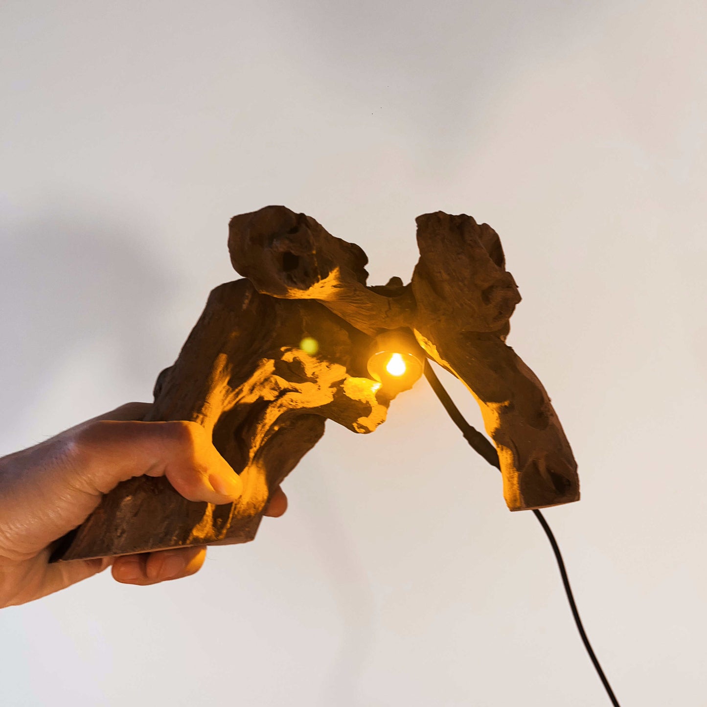 Driftwood Table Lamp,Wooden Night Lamp,Handcrafted Root Lamp