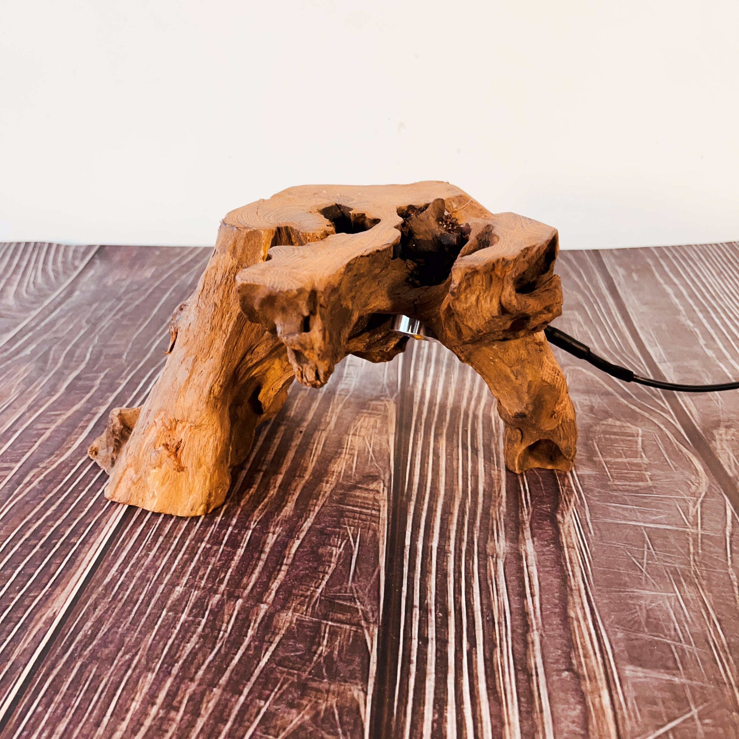 Driftwood Table Lamp,Wooden Night Lamp,Handcrafted Root Lamp