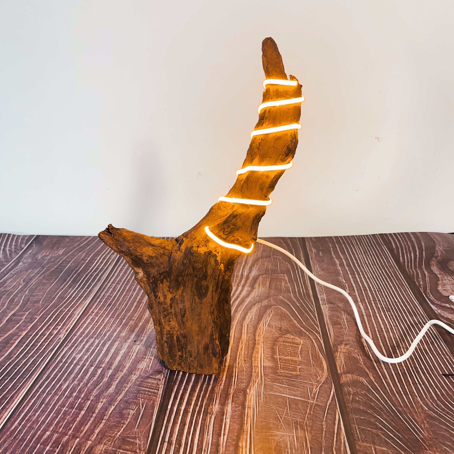 Driftwood Table Lamp,Wooden Night Lamp,Handcrafted Root Lamp