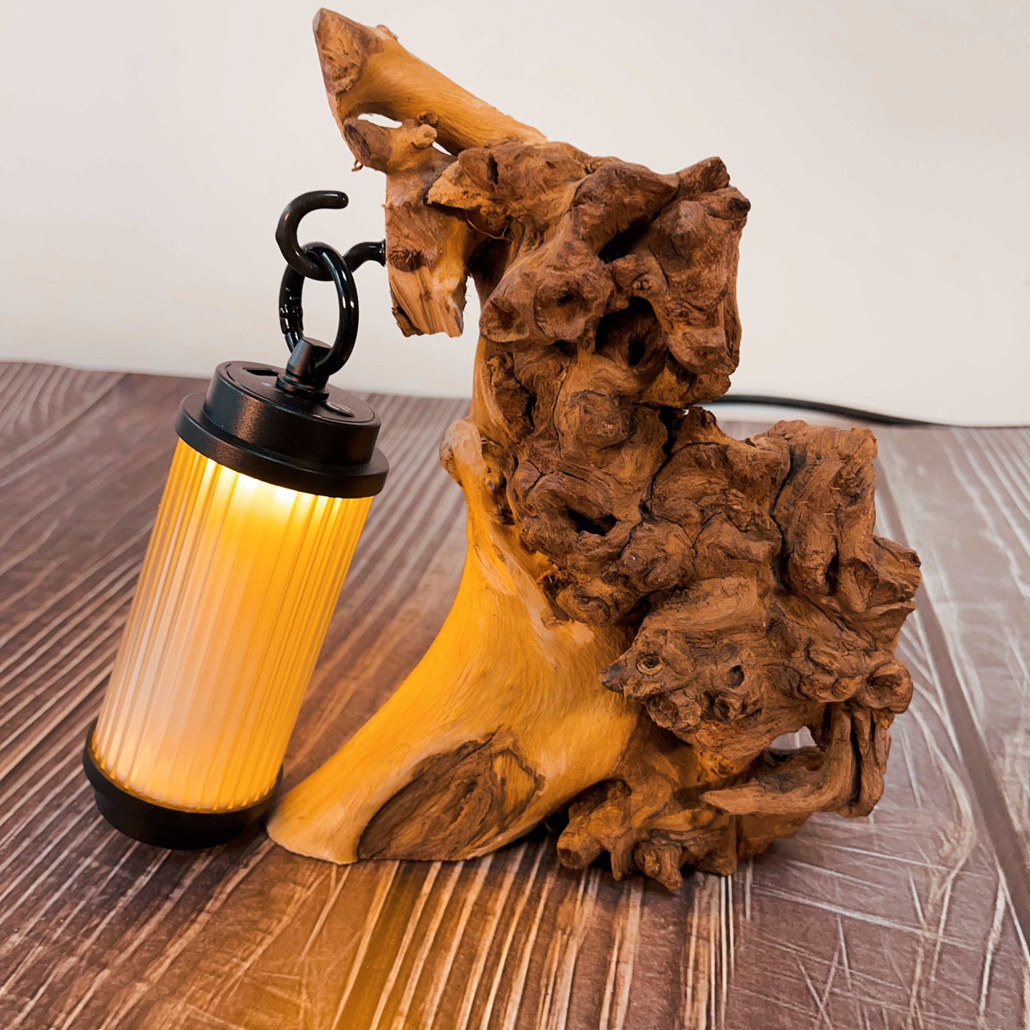 Driftwood Table Lamp,Wooden Night Lamp,Handcrafted Root Lamp