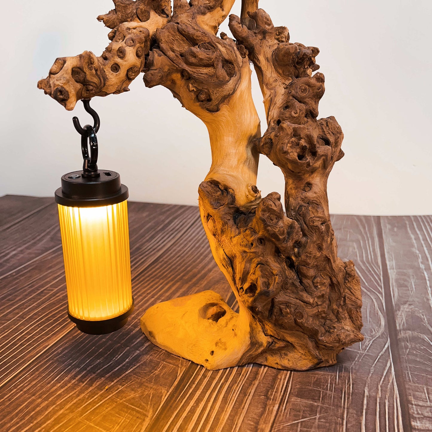 Driftwood Table Lamp,Wooden Night Lamp,Handcrafted Root Lamp