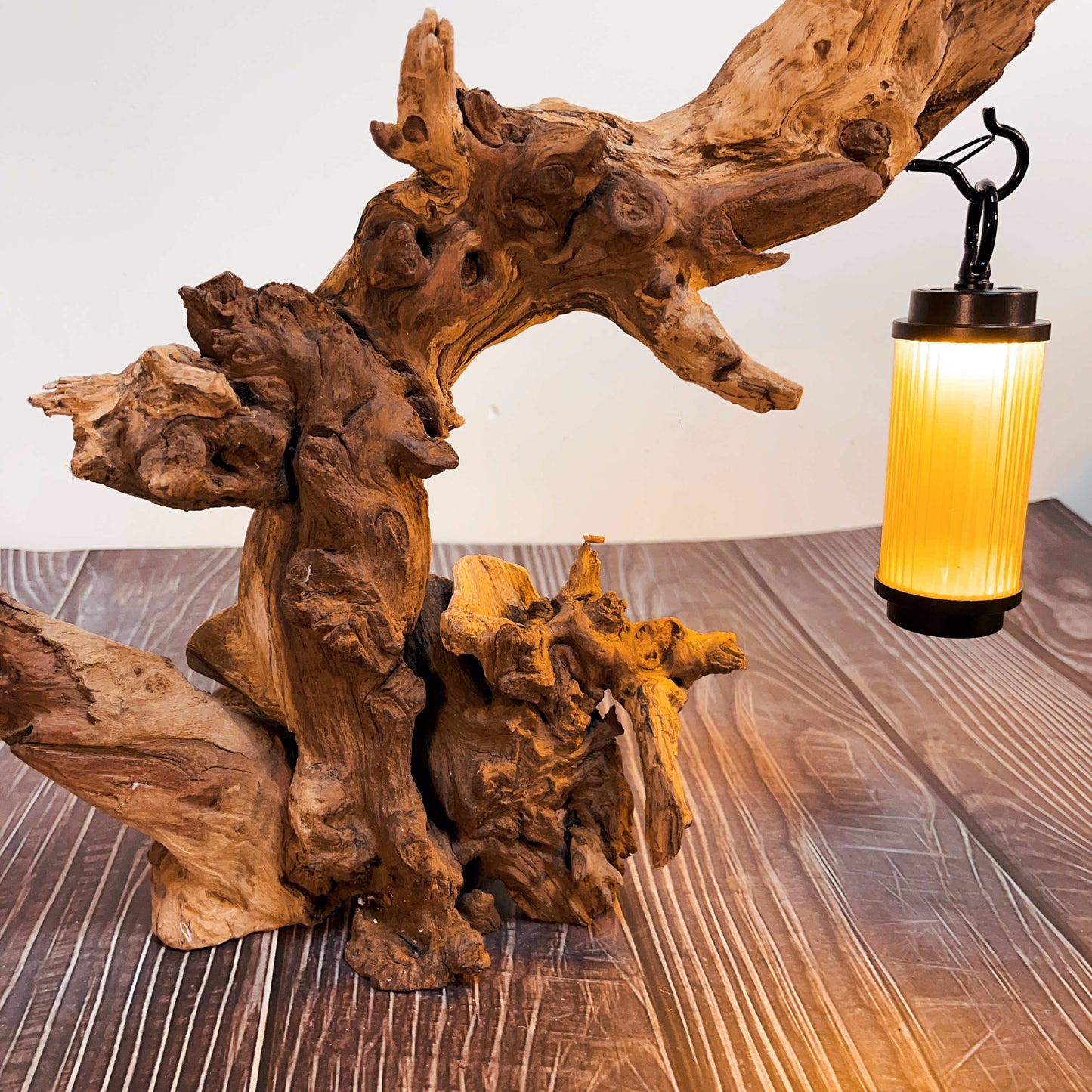 Driftwood Table Lamp,Wooden Night Lamp,Handcrafted Root Lamp