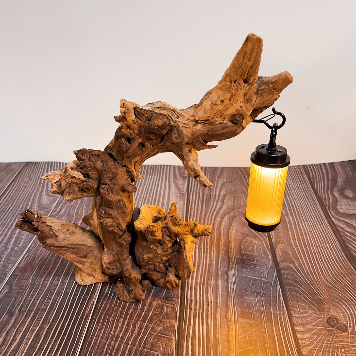 Driftwood Table Lamp,Wooden Night Lamp,Handcrafted Root Lamp