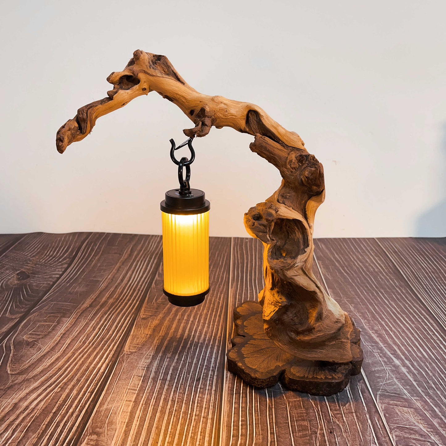 Driftwood Table Lamp,Wooden Night Lamp,Handcrafted Root Lamp