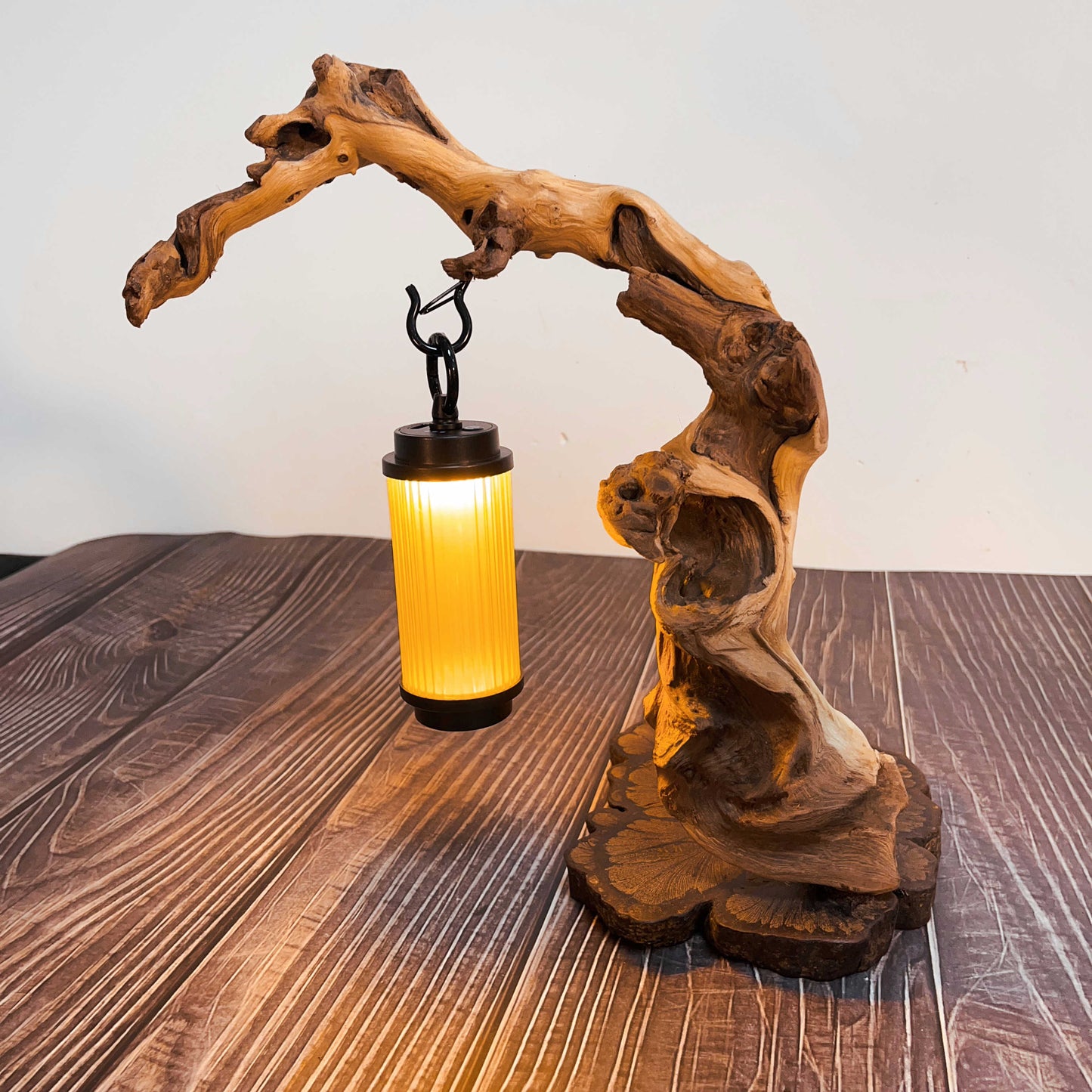 Driftwood Table Lamp,Wooden Night Lamp,Handcrafted Root Lamp