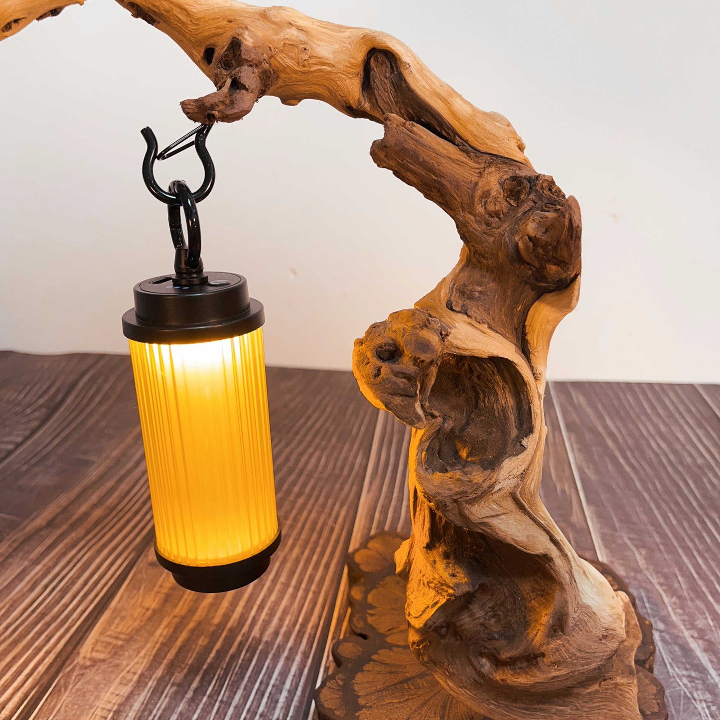 Driftwood Table Lamp,Wooden Night Lamp,Handcrafted Root Lamp
