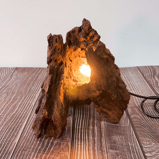 Driftwood Table Lamp,Wooden Night Lamp,Handcrafted Root Lamp