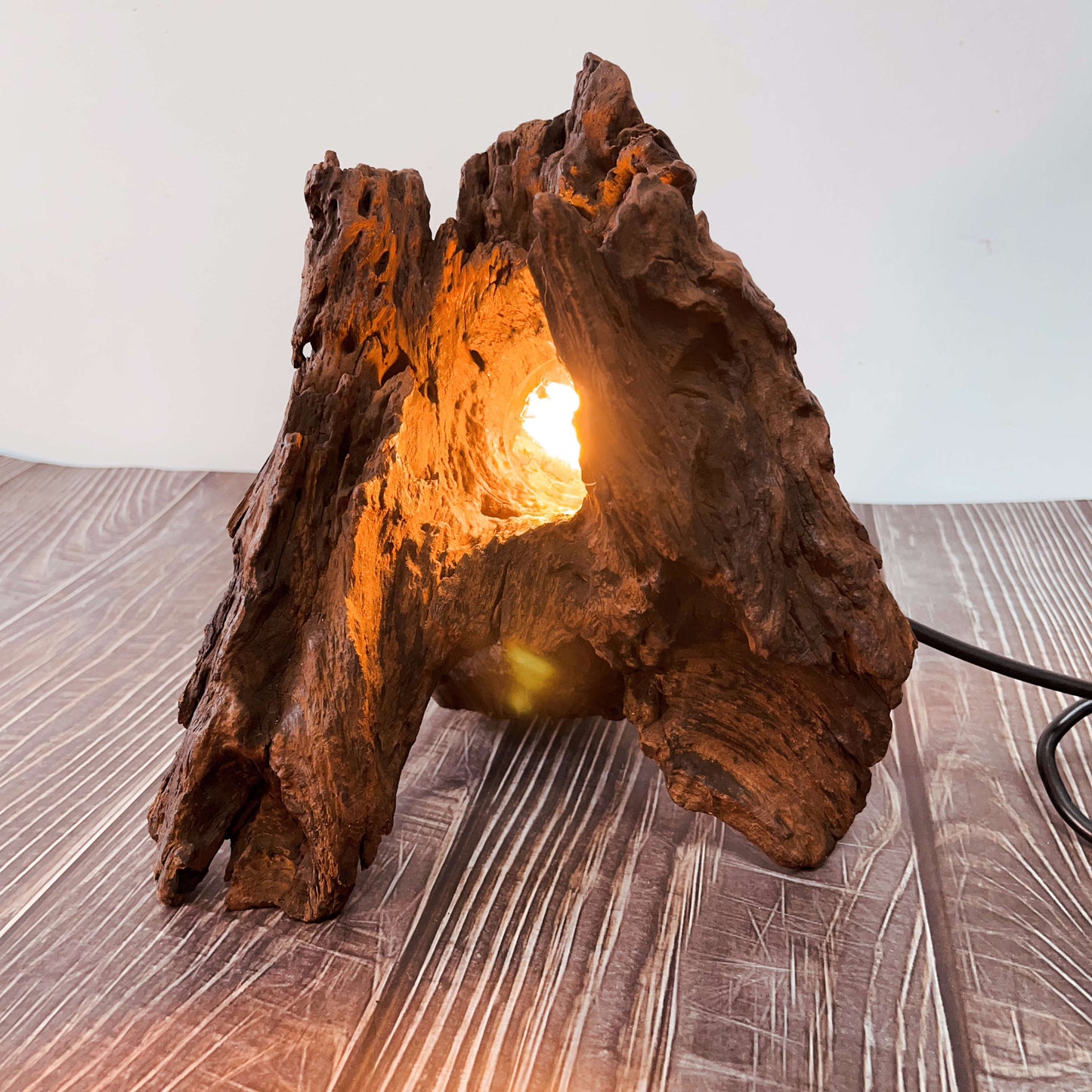 Driftwood Table Lamp,Wooden Night Lamp,Handcrafted Root Lamp