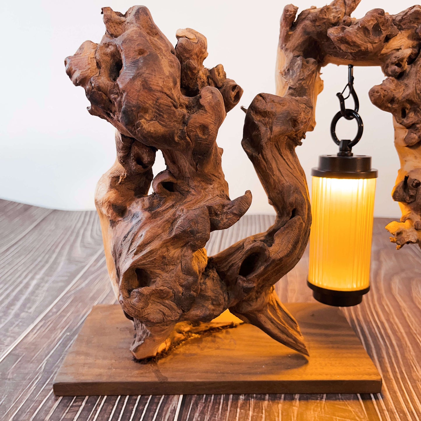 Driftwood Table Lamp,Wooden Night Lamp,Handcrafted Root Lamp – Natural Wood Decor