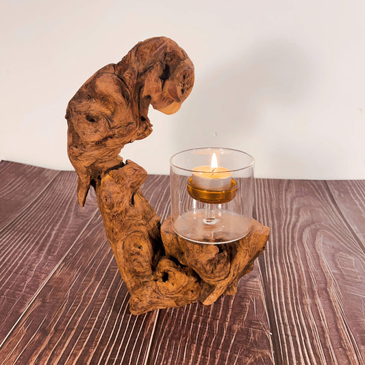 Driftwood Candlestick, Antique Driftwood Candle Holder,Candle Lamp