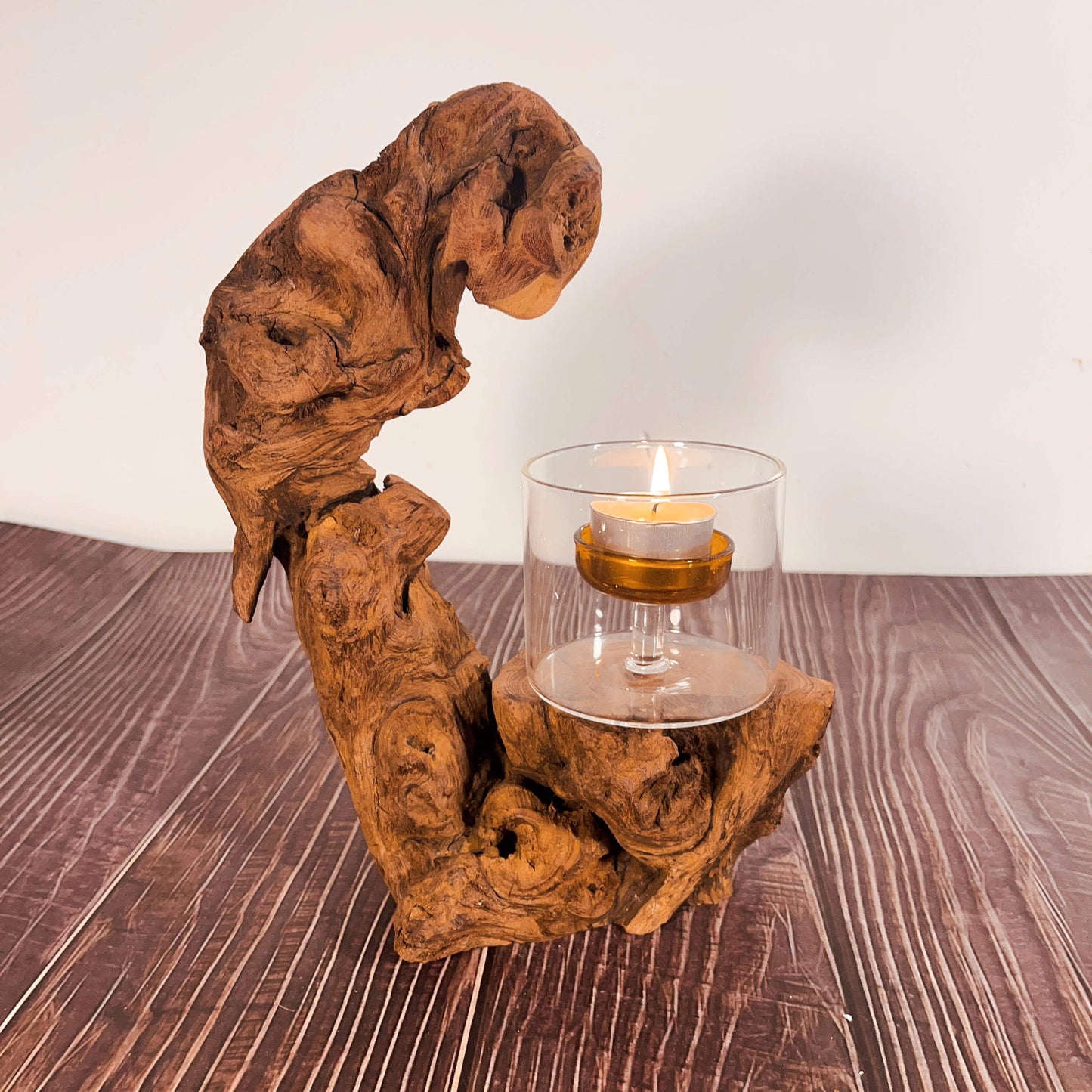 Driftwood Candlestick, Antique Driftwood Candle Holder,Candle Lamp