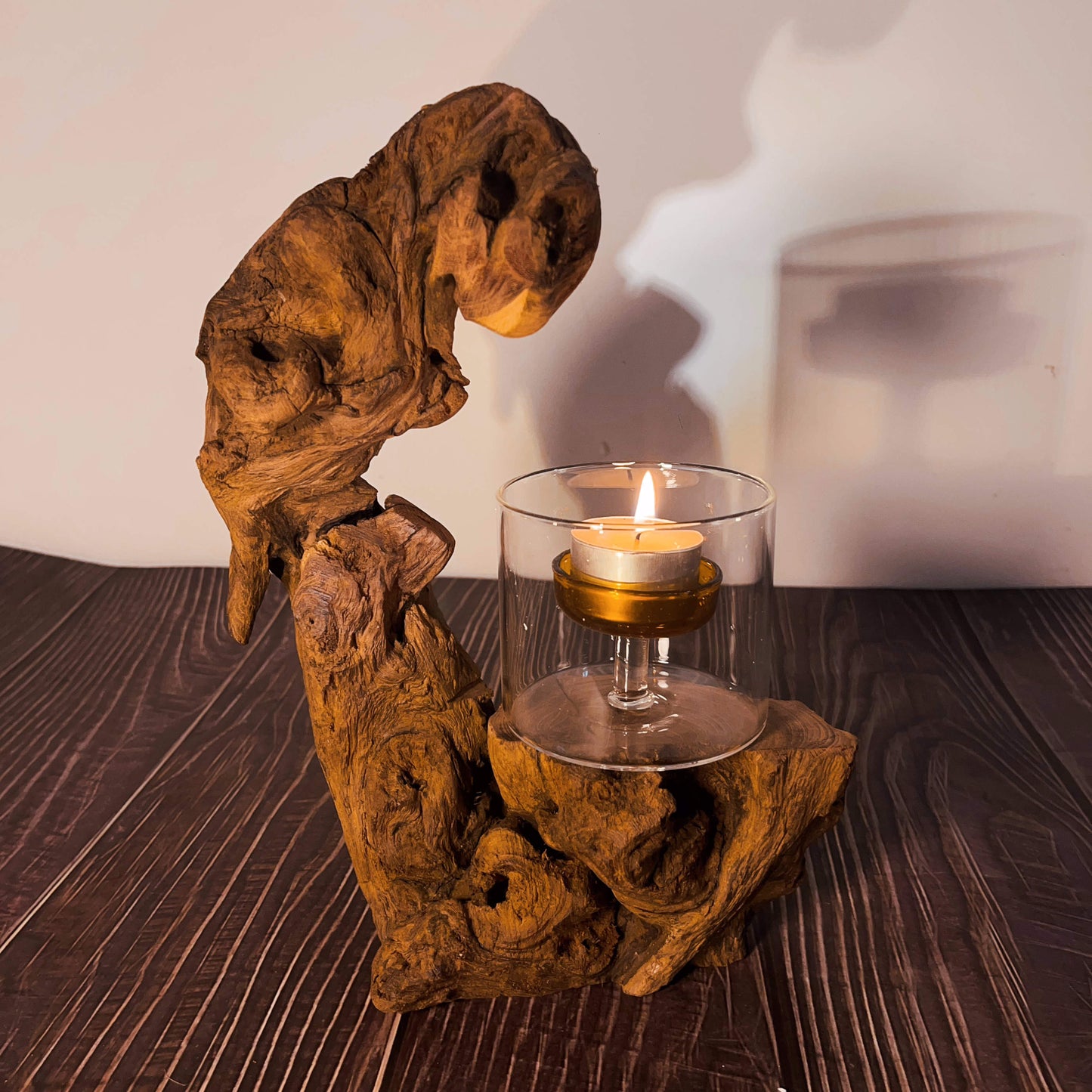 Driftwood Candlestick, Antique Driftwood Candle Holder,Candle Lamp