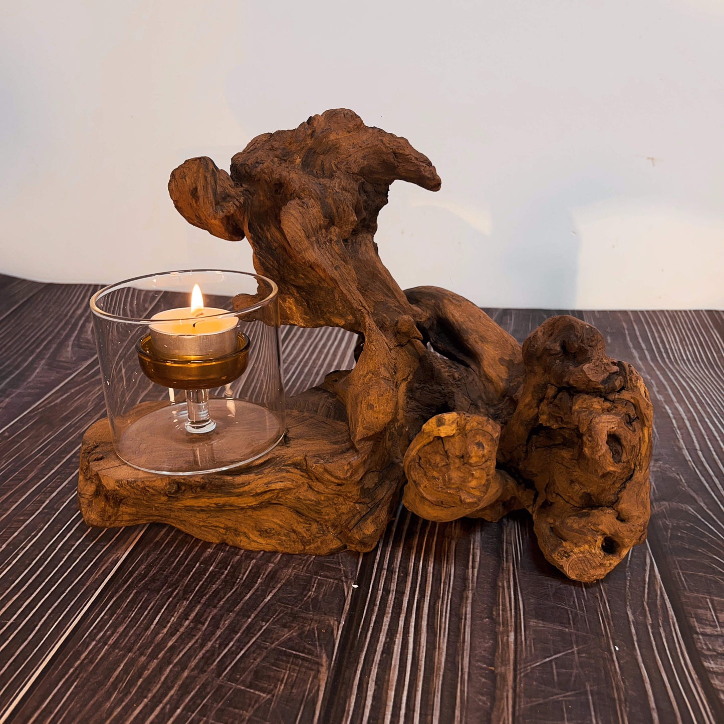 Driftwood Candlestick, Antique Driftwood Candle Holder,Candle Lamp