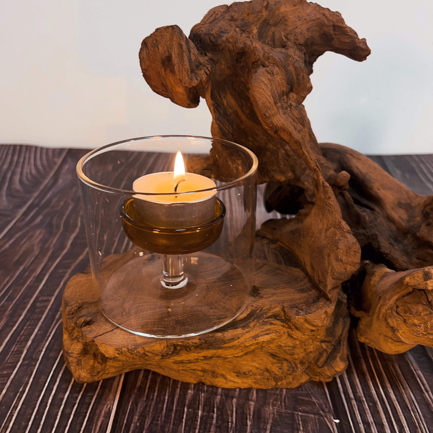 Driftwood Candlestick, Antique Driftwood Candle Holder,Candle Lamp
