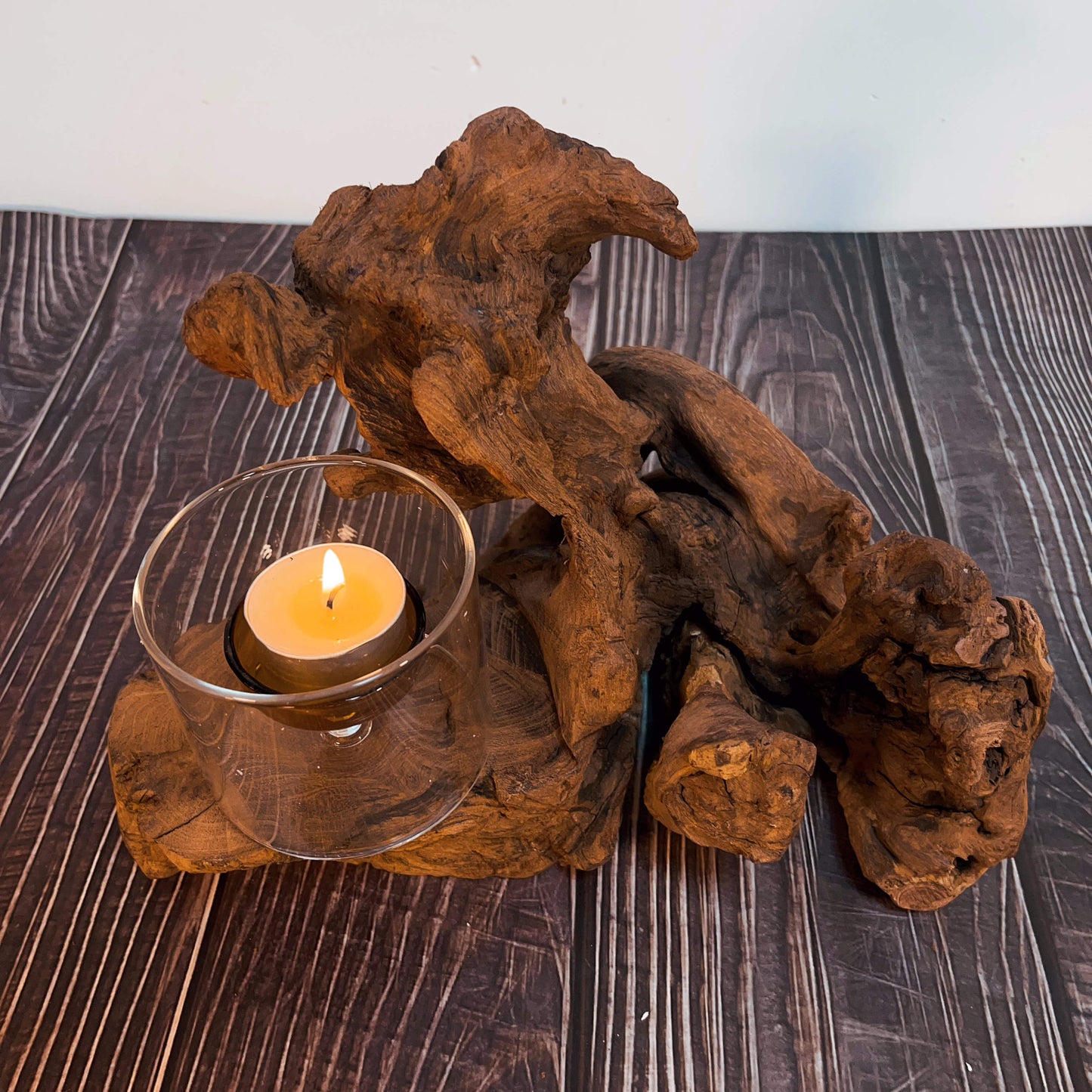Driftwood Candlestick, Antique Driftwood Candle Holder,Candle Lamp