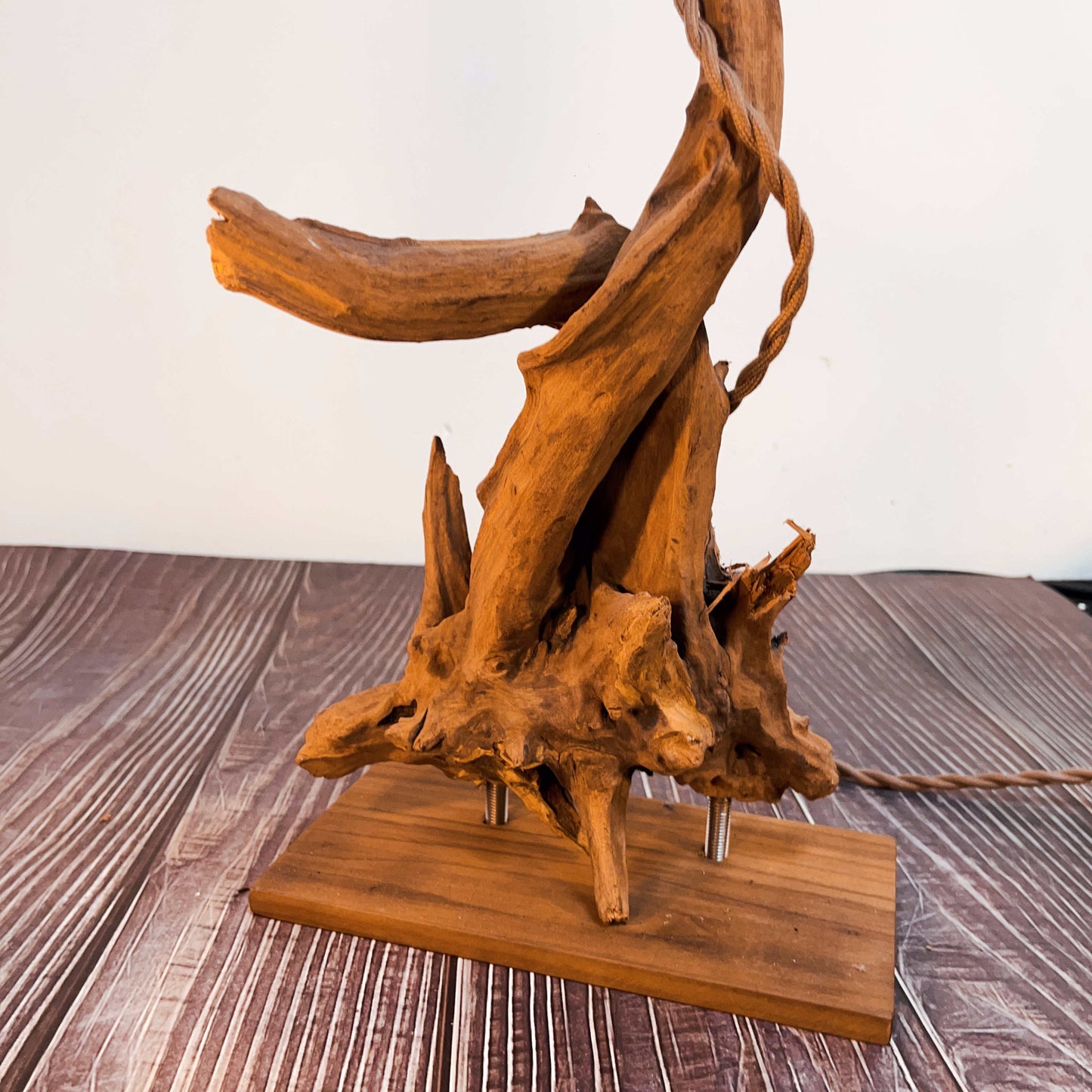 Driftwood Table Lamp,Wooden Night Lamp,Handcrafted Root Lamp